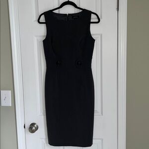 Tahari gray sheath dress